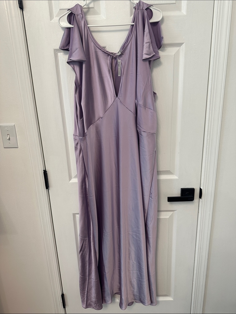 Lilac satin gown